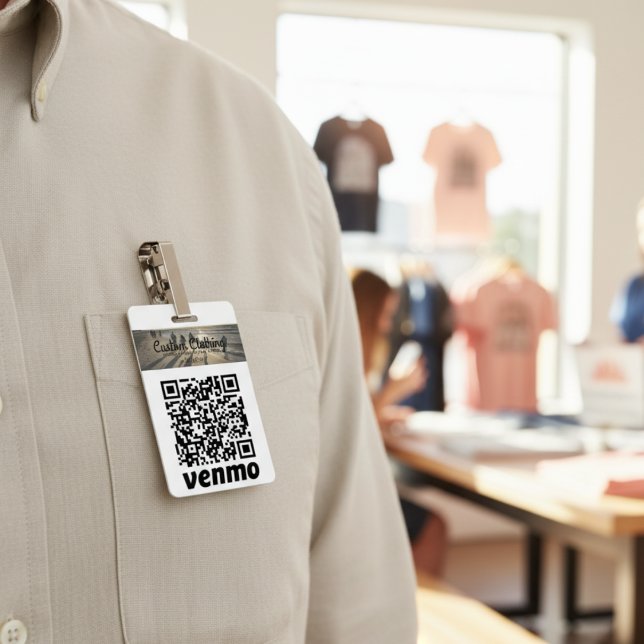 Cash App e Venmo - Crachá de Empresa de Código QR (Cash App & Venmo QR Code Company Badge)