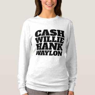 CASH WILLIE HANK WAYLON, Camisetas de Música Count