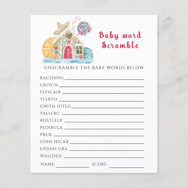 Casinha de bolo de chocolate - Baby Scramble (Frente)