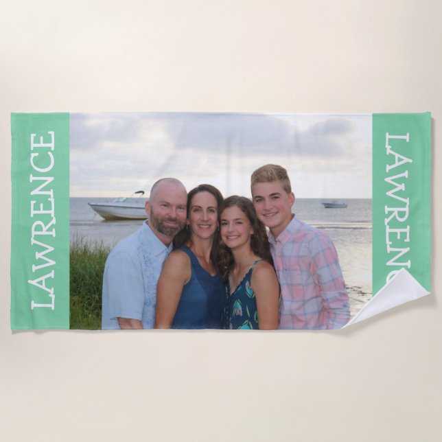 Casinha de toalha de praia personalizada - present (Frente)