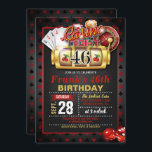 Casino 46º Convite de Aniversário<br><div class="desc">Convite perfeito para comemorar uma Festa de aniversário de casino</div>