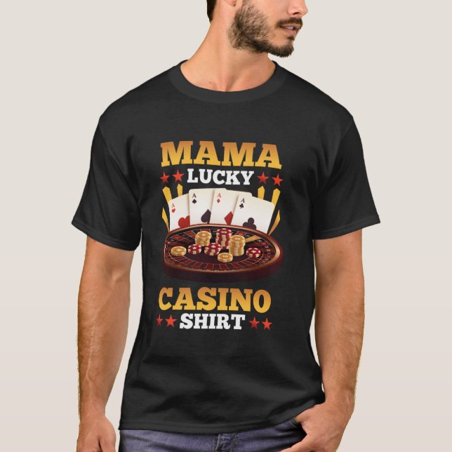 Casino Mama Lucky Casino Camisa Que Corresponde Ao (Frente)