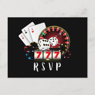 casino, noite do cassino, cartão postal RSVP