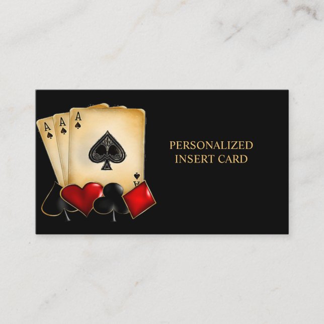 CASINO NOITE, POKER NOITE, JOGO, CARTÃO (Frente)