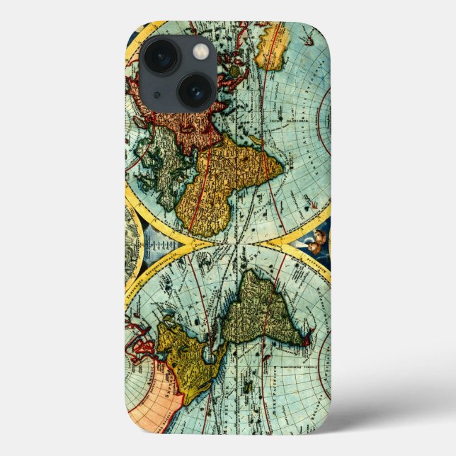 Caso antigo do iPhone 6 da arte do globo do (Verso)