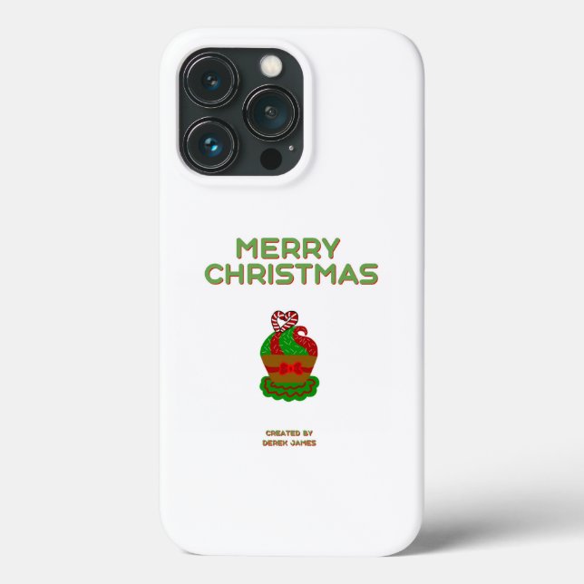 Caso Apple iPhone 13 Pro do Cupcake de Natal (Verso)