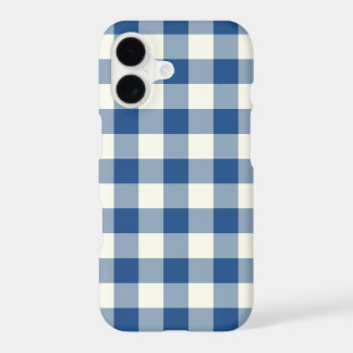 Caso Clássico Blue Gingham Pattern iPhone 7