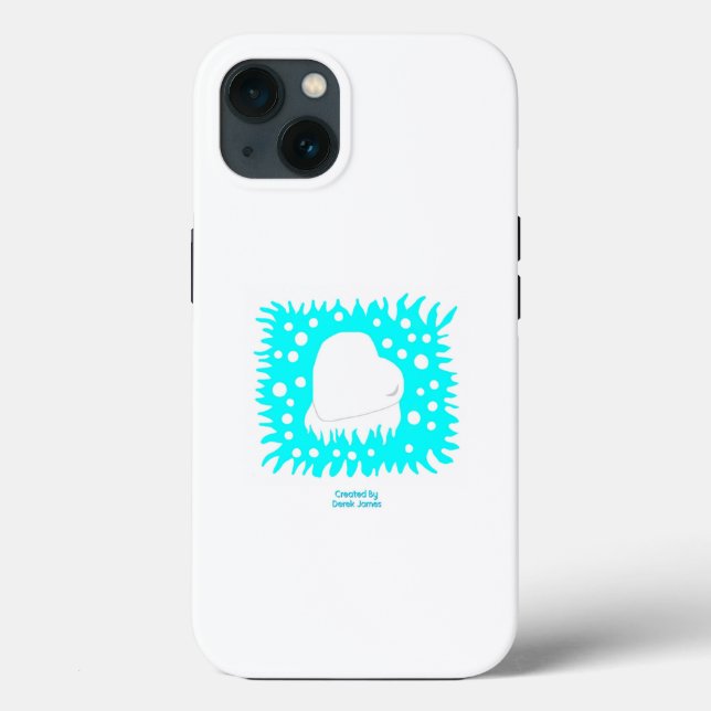Caso da Apple iPhone 13 do Winter Snow Heart Apple (Verso)
