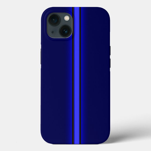 Caso da Polícia do iPhone 7 - Linha Azul Fino (Verso)