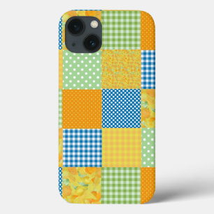 Caso Daffodils iPad Mini, Campo Faux-Patchwork