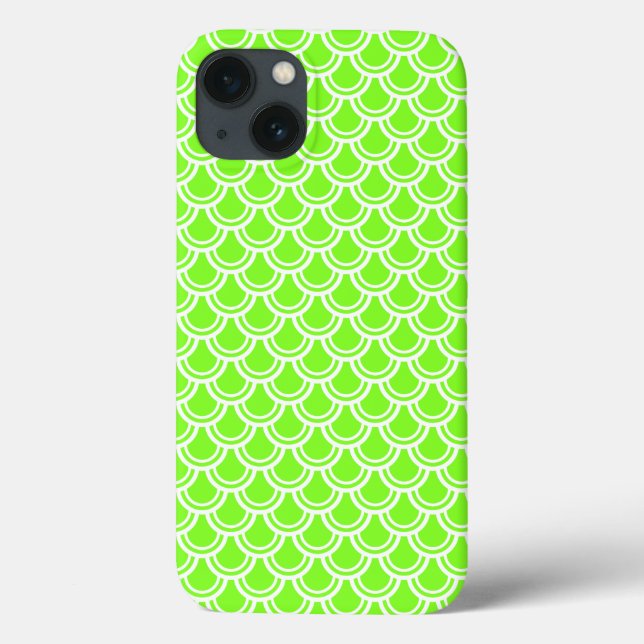 Caso de ar iPad com escala de peixes verdes neon (Verso)