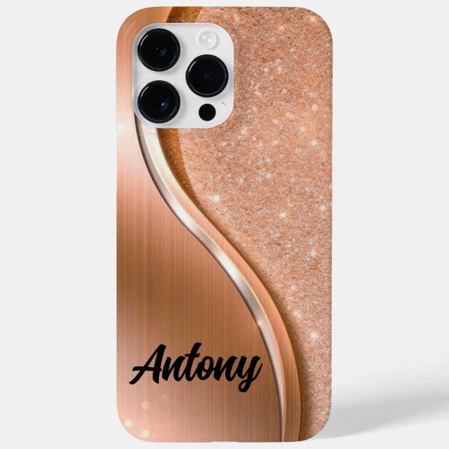 Caso de caligrafia com brilho Dourado (Verso)