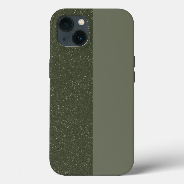 Caso de Divisão Verde do Moss Personalizado iPhone (Verso)