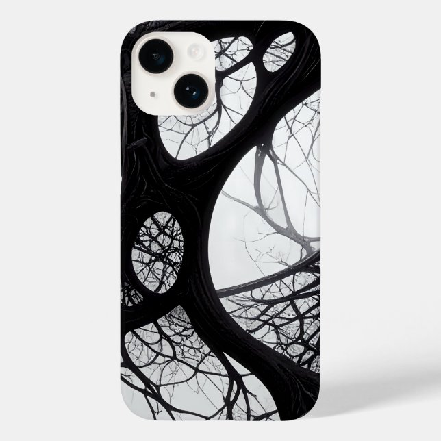 Caso de Padrão de Raízes Orgânicas Escuras (Verso)