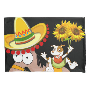 Caso de Travesseiro de Cavalo Floral de Girassol