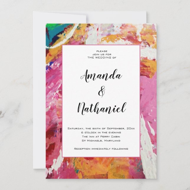 Caso do Convite para Casamento do Coração (Frente)