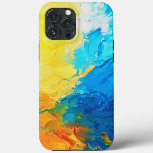 Caso do iphone 13 pro max em cores ucranianas