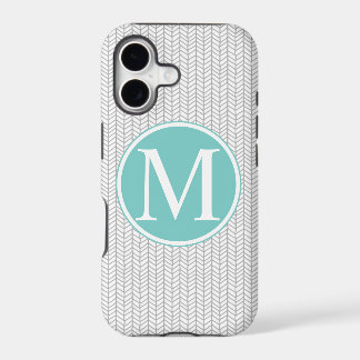 Caso do iPhone 5/5S de Herringbone do monograma