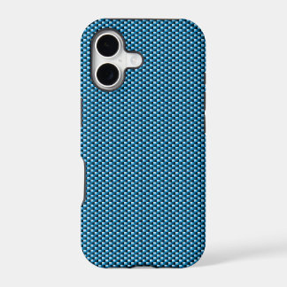 Caso do iPhone 5 da fibra do carbono (azul)