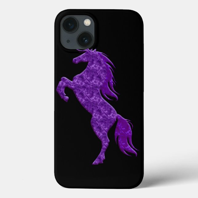 Caso do iPhone 6 do Unicorn de Fogo Roxo (Verso)
