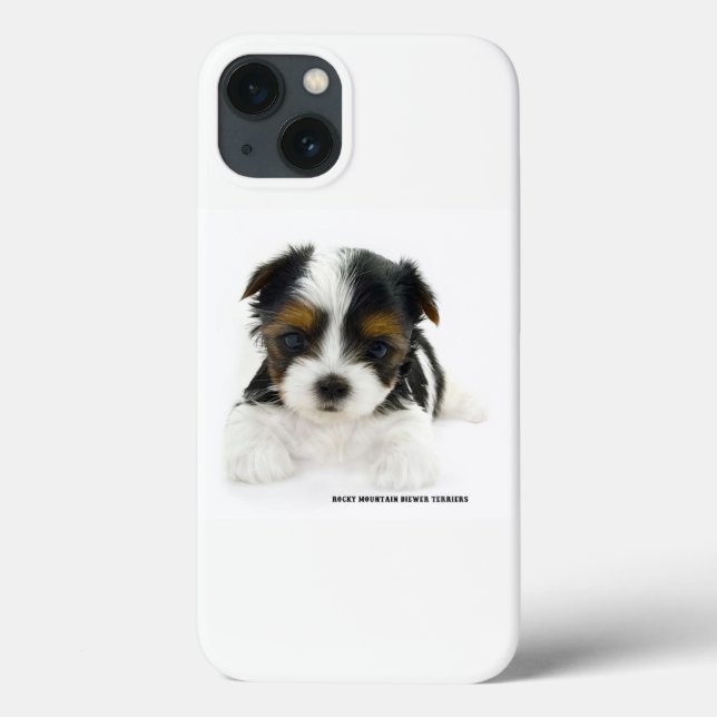 Caso do iPhone 8/7 - Biewer Terrier Puppy (Verso)