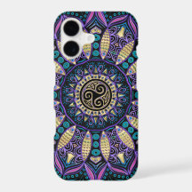 Caso do iPhone X da mandala de Triskele do céltico