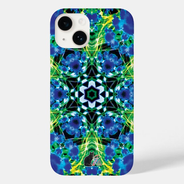 Caso do iPhone X do Kaleidoscope CristalMarine (Verso)