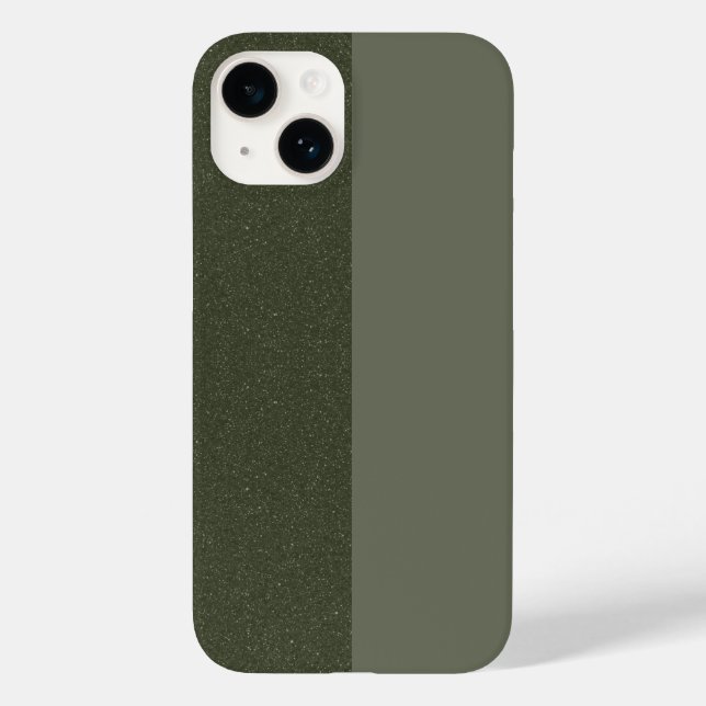 Caso do Split Moss Green iPhone 14 - Personalizáve (Verso)