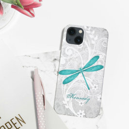 Caso do Teal Dragonfly Personalizado iPhone X