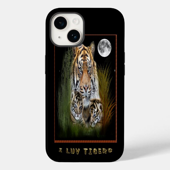 caso do tigre art Case-Mate iPhone 14 (Verso)