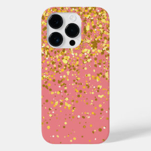 Caso Elegante Glitter Chic Dourado iPhone 14 Pro