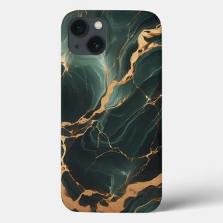 Caso Emerald Green Marble iPhone 13