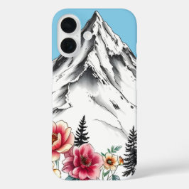 Caso Floral Watercolor iPhone 16