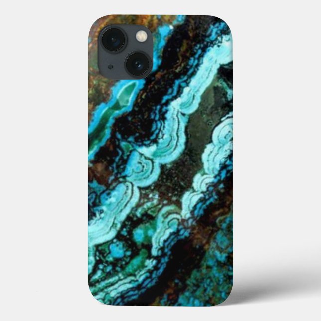 Caso iPad de Gemstone de Malachite Azurite (Verso)