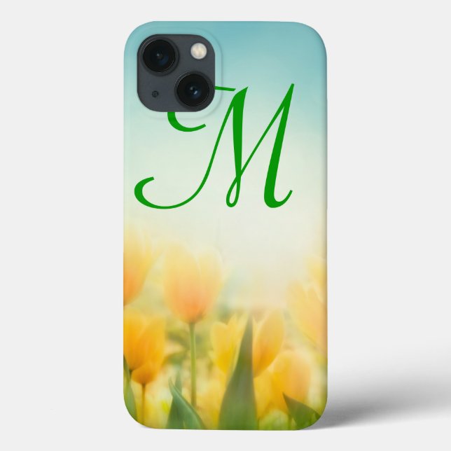 Caso IPAD de Tulipas Amarelas Empurradas com Sol M (Verso)
