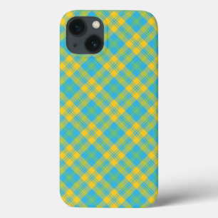 Caso Ipad Do Gabinete: Azul, Amarelo, Xadrez Verde