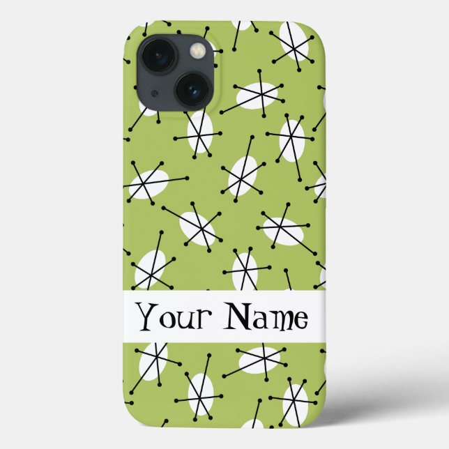 Caso iPad do 'Name' Multi-Verde do Dazzle (Verso)