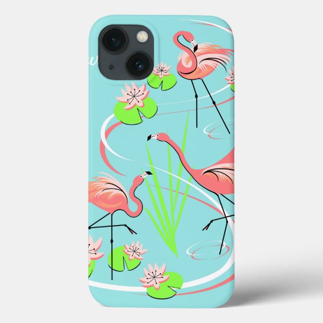 Caso iPad do Nome da Trio Flamingo Fandango (Verso)