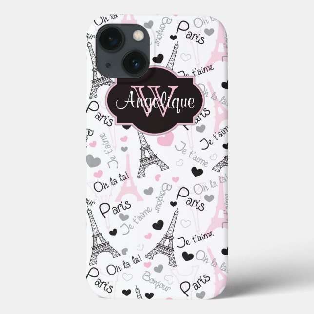 Caso iPad | Paris | Torre Eiffel | Corações (Verso)