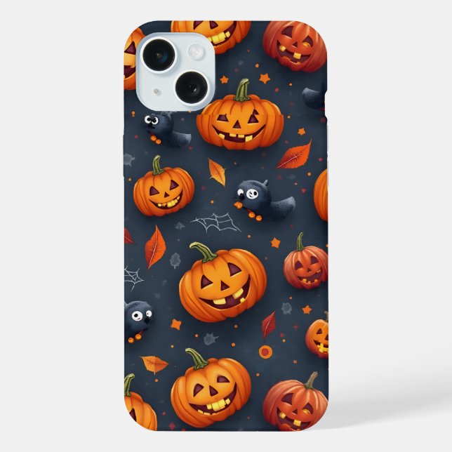 Caso iPhone15 Plus com tema de Halloween (Verso)