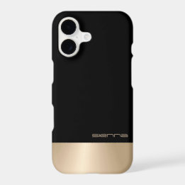 Caso iPhone 7 Metálico Preto e Nacre Elegante
