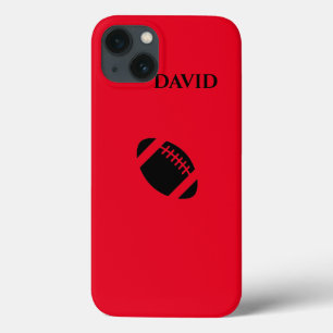 Caso iPhone/iPad de futebol com nome personalizado