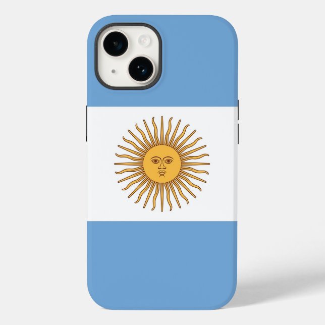 Caso-Mate Apple Patriótico, bandeira da Argentina, (Verso)