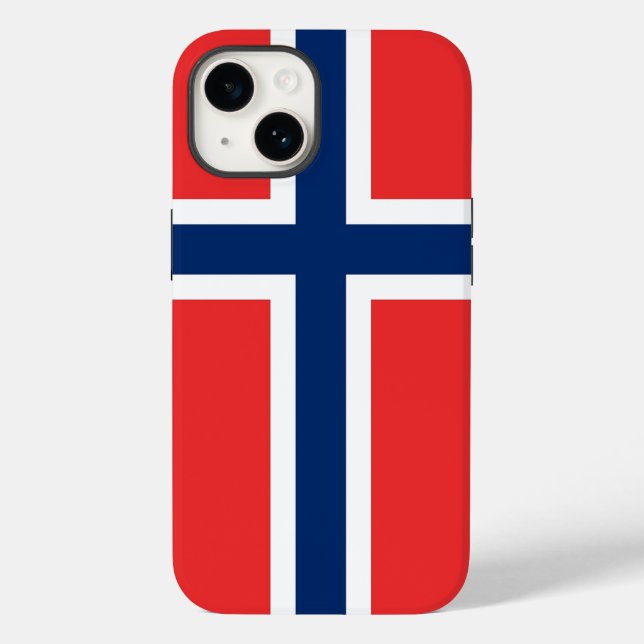 Caso-Mate Apple Patriótico, bandeira da Noruega Ca (Verso)
