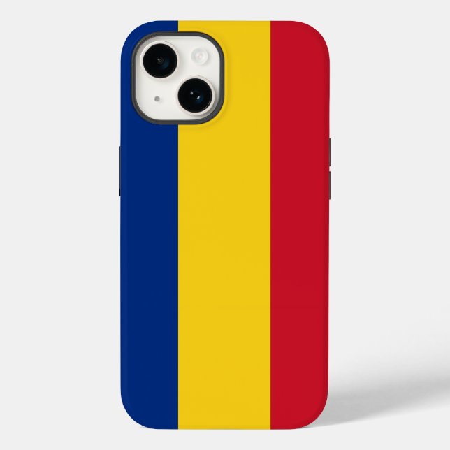 Caso-Mate Apple Patriótico, bandeira da Romênia Ca (Verso)