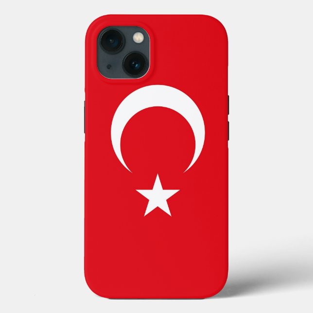 Caso-Mate Apple Patriótico, bandeira da Turquia (Verso)