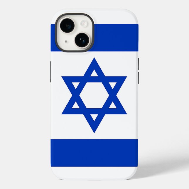 Caso-Mate Apple Patriótico, bandeira de Israel Cas (Verso)