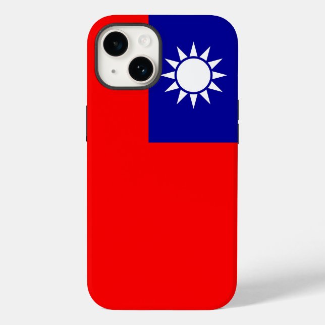 Caso-Mate Apple Patriótico, bandeira de Taiwan Cas (Verso)