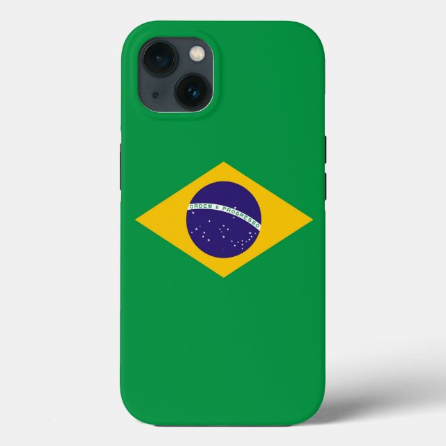 Caso-Mate Apple Patriótico, Bandeira do Brasil (Verso)