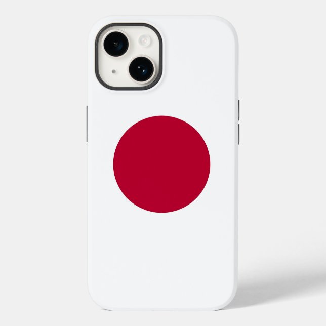 Caso-Mate Apple Patriótico, bandeira japonesa Case (Verso)